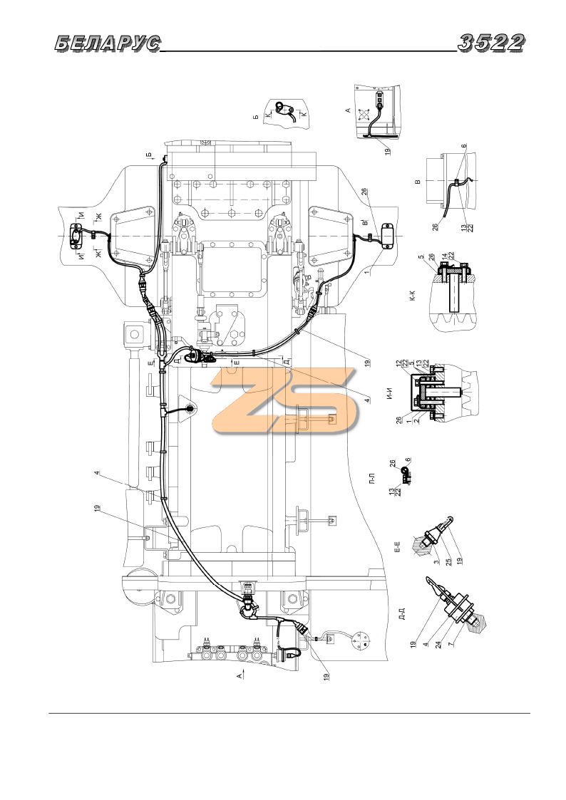 Схемы Электрооборудование двигателя МТЗ 1523.5