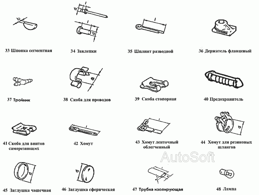 Схема Прочие » Стандартные детали для ВАЗ-2109