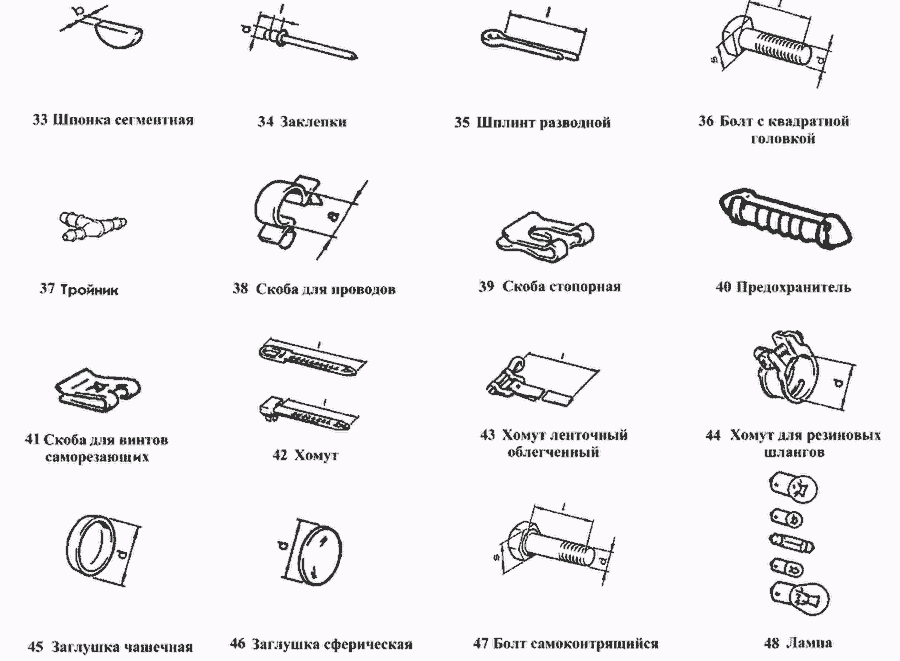 Схема Прочие » Стандартные детали для ВАЗ-2107