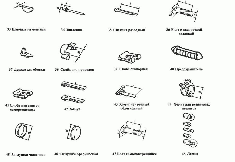Схема Прочие » Стандартные детали для ВАЗ-2105