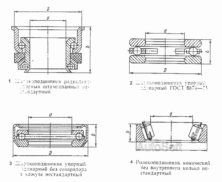Схема Подшипники » Общий вид для ЛЗА 4043М