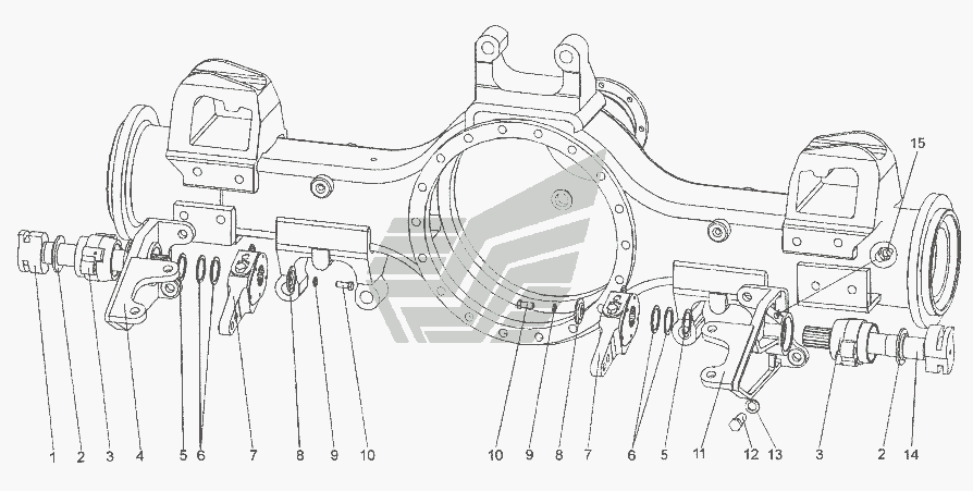 Схема Привод тормозов среднего моста » Сцепление для МЗКТ-74171