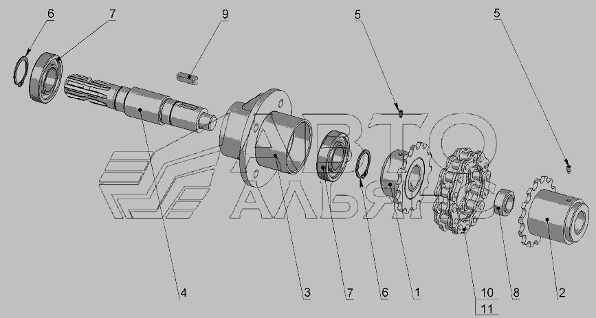 Схема Контрпривід » ОЛ-140 "Довгунець" для ОЛ-140 "Довгунець"