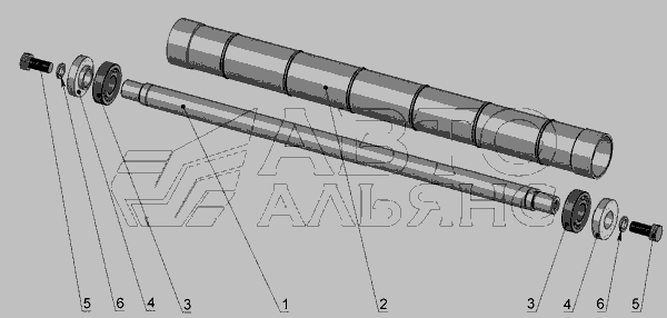 Схема Валець у зборі » ПРЛ-150 для ПРЛ-150