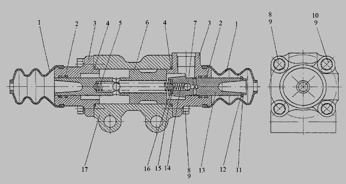 Схема Гідропідсилювач » Зчеплення для МТЗ-1523.4