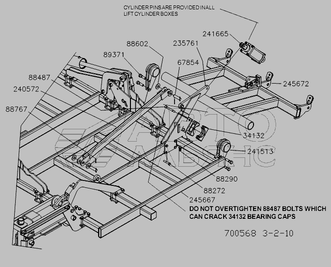 Схема LEFT OUTER WING ASSEMBLY - 50FT » Амити 5015/6015 Till Drill для Amity-5015/6015
