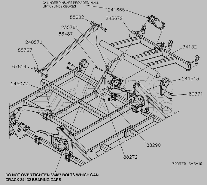 Схема RIGHT OUTER WING ASSEMBLY - 50 FT » Амити 5015/6015 Till Drill для Amity-5015/6015