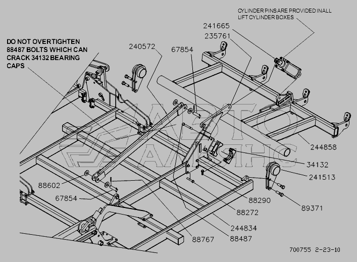 Схема LEFT OUTER WING ASSEMBLY - 60 FT » Амити 5015/6015 Till Drill для Amity-5015/6015