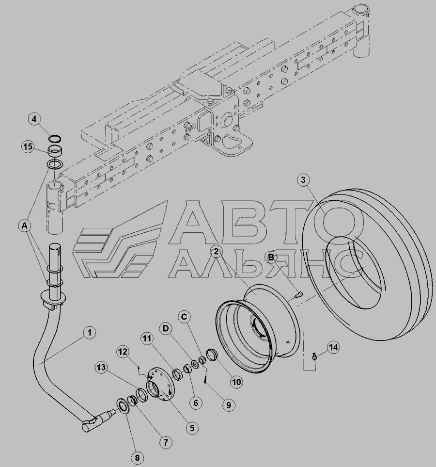 Схема Ролики формовані 10x16 » Рама для MacDon-M155