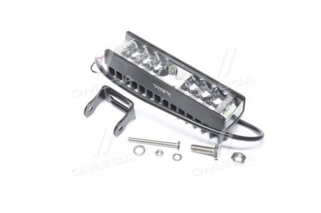 Фара LED прямоугольная 15W, 12+22 ламп, 37,5х156мм, комб. луч 12/24V 6000K, 2250Lm Jubana 453701083