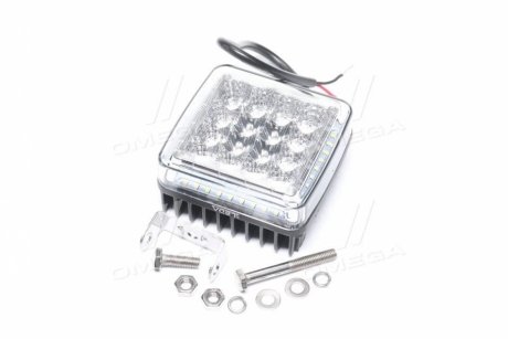 Фара LED прямоугольная 27W, 16+36 ламп, 107*109мм, комб. луч 12/24V 6000K, 3600Lm Jubana 453701084