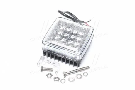 Фара LED прямокутна 27W, 16+36 ламп, 107*109мм, комб. промінь 12/24V 6000K, 3600Lm Jubana 453701084