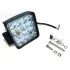 Фара LED квадратная 48W, 16 ламп, 110*110мм, 3300Lm широкий луч 12/24V 6000K (ТМ) Jubana 453701052 (фото 1)
