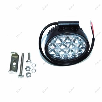 Фара LED круглая 42W, 14 ламп, 116*137,5мм, 3080Lm широкий луч 12/24V 6000K (ТМ) Jubana 453701050