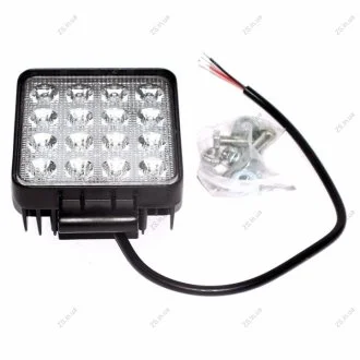 Фара LED квадратна 48W, 16 ламп, 110*164мм, 3300Lm вузький промінь 12/24V 6000K (ТМ) Jubana 453701051