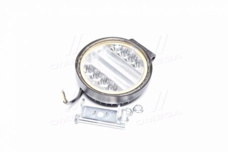 Фара LED кругл. 24W (8*3W), 128*110*40мм, широкий луч 12/24V 6000К (Руслан-Комплект) Руслан комплект ФГ-304Х