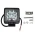 Фара LED квадр. 27W, 9 ламп, 110*164мм, 1800Lm широкий луч 12/24V 6000K (ТМ) Jubana 453701038 (фото 1)