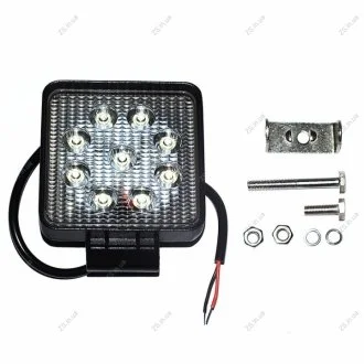 Фара LED квадр. 27W, 9 ламп, 110*164мм, 1800Lm широкий промінь 12/24V 6000K (ТМ) Jubana 453701038