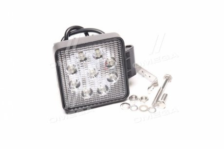 Фара LED квадратная 27W, 9 ламп, 110*164мм, узкий луч 12/24V 6000K (ТМ) Jubana 453701039/453701037