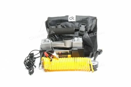 Компресор, 12V, 10Атм, 60л/хв, 2-х поршневий, клеми, шланг 5м., <> ДК DK31-112