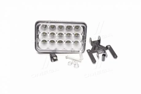 Фара LED прямокутна 45W, 15 ламп, 110*170мм, широкий промінь <> ДК DK B2-45W-A FL