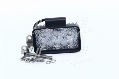 Фара LED прямокутна 18W, 6 ламп, 110*114,5мм, вузький промінь <> ДК DK B2- 18W-B SL