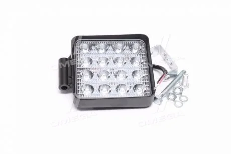 Фара LED прямокутна 48W, 16 ламп, 110*128мм СТАНДАРТ <> ДК DK B2-48W-STD