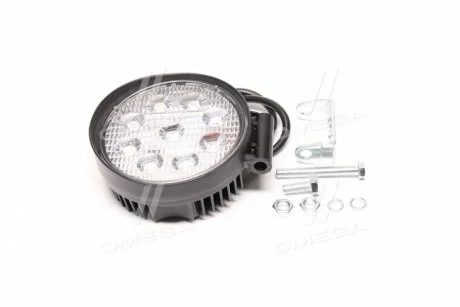 Фара LED круглая 27W, 9 ламп, 110*128мм, широкий луч <> ДК DK B2-27W-A FL