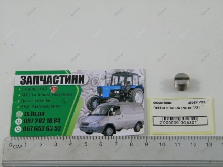 Пробка КГ1/8 ГАЗ 262531-П29