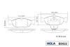 Колодка тормозная передняя (4 шт.) (FDB732) Hola BD822 (фото 4)