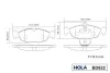 Колодка тормозная передняя (4 шт.) (FDB732) Hola BD822 (фото 6)