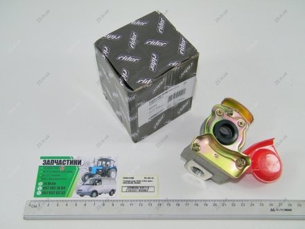 Головка соединительная тормозной системы прицепа М16x1.5 без красная MERCEDES кран-груша пневматическая Rider RD 48014D (фото 1)
