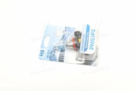 Лампа розжарювання H8 WhiteVision ultra 12V 35W PGJ19-1 (+60) (3800K) 1шт. blister Philips 12360WVUB1