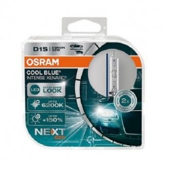 Лампа ксенонова D1S COOL BLUE INTENSE NEXT GEN +150% 6200K 85В, 35Вт, PK32d-2 OSRAM 66140CBN-HCB