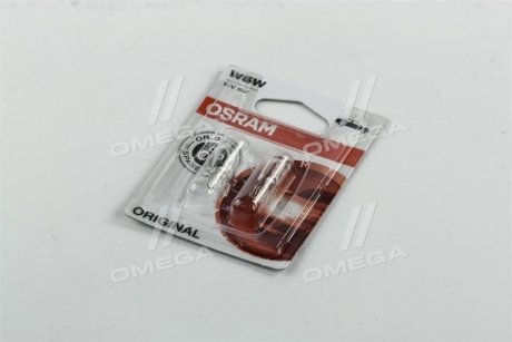 Лампа вспомогат. освещения W5W 12V 5W W2,1X9,5d ORIGINAL LINE (2 шт) blister OSRAM 2825-02B