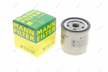 Фильтр масляный двигателя VW GOLF VI, VII, SKODA FABIA III 1.0-1.5 TSI 12- (MANN) MANN-FILTER W712/95 (фото 1)