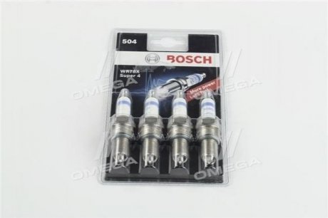 Свеча зажигания WR78X SUPER4 (NIVA 1.7i, DAEWOO MATIZ 0.8) (4 шт. блист.) Bosch 0242232804