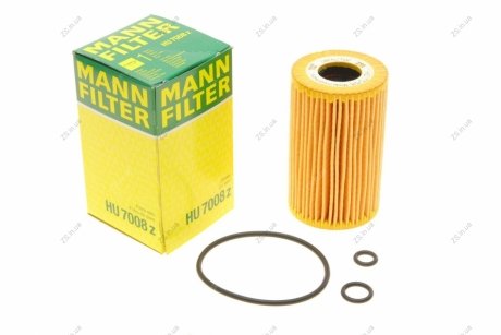 Фільтр масляний двигуна VW GOLF V, VI, SKODA OCTAVIA II 1.6-2.0 TDI 03- (MANN) MANN-FILTER HU7008Z