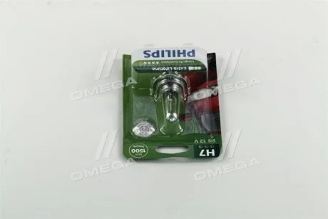 Лампа розжарювання H7 12V 55W PX26d LongerLife Ecovision 1шт blister Philips 12972LLECOB1