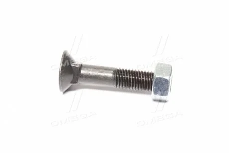 Болт 1199A М12х60 (10,9) потайний під квадрат DIN608 чорн. з гайкою (пр-во Unibolt) UNIBOLT 1199A 12х60.10,9