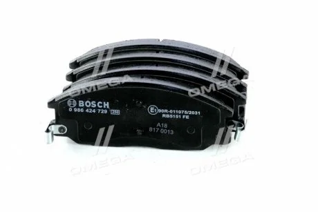 Фото 1 - колодка торм. диск. HYUNDAI SANTA FE SM GRANDEUR 2.5,2.7,3.0 передн. Bosch 0 986 424 729 Колодка торм. диск. HYUNDAI SANTA FE SM GRANDEUR 2.5,2.7,3.0 передн. Bosch 0 986 424 729 (фото 1)