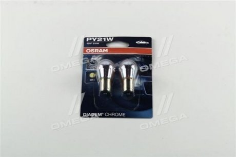 Лампа розжарювання PY21W 12V 21W BAU15s DIADEM Chrome (2шт blister) OSRAM 7507DC-02B