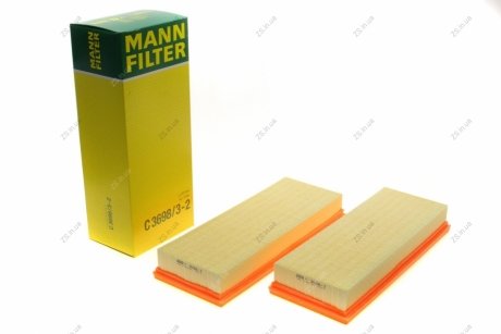 Фильтр воздушный MB C (203), E (211, 212), S (220, 221) 98- (2шт.) (MANN) MANN-FILTER C3698/3-2