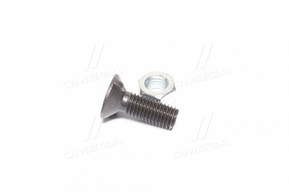 Болт 1199B М12х35 (10,9) з 2-ма упорами DIN11014 чорн. з гайкою (пр-во Unibolt) UNIBOLT 1199B 12х35.10,9 (фото 1)