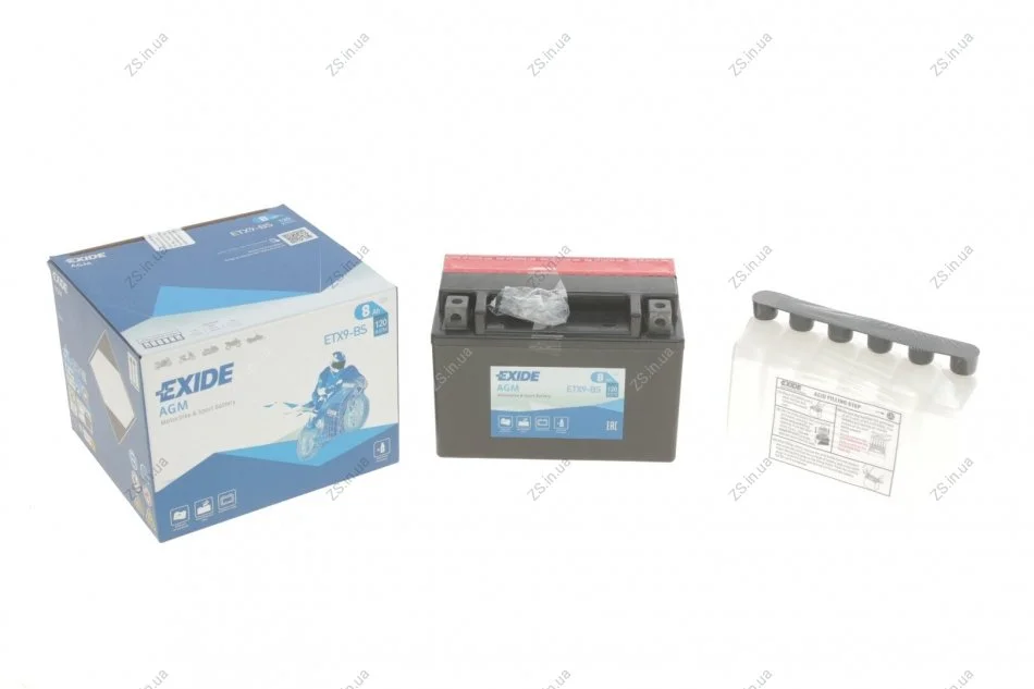 Аккумулятор 8Ah-12v Exide AGM YTX9-BS ст.код (150х87х105) L, EN120 EXIDE ETX9-BS (фото 1)