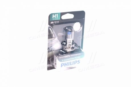 Лампа накаливания H1 X-tremeVision Pro150 (+150) 12V 55W P14,5s Philips 12258XVPB1