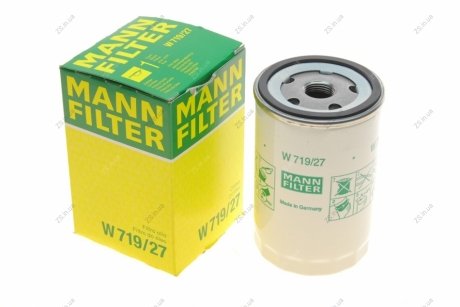 Фильтр масляный двигателя FORD FIESTA III, IV, V 90-, TRANSIT 95- (MANN) MANN-FILTER W719/27