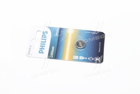 Батарейка CR1220 - 3.0V coin 1-blister (12.5 x 2.0) - Lithium Philips CR1220/00B