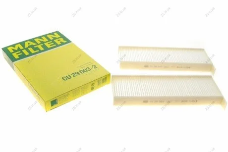 Фільтр салону CITROEN BERLINGO II, PEUGEOT PARTNER II 08- (2шт.) (MANN) MANN-FILTER CU29003-2
