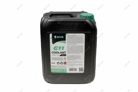 Антифриз GREEN G11 Сoolant Ready-Mix -36°C <> (зеленый) (Канистра 5кг) AXXIS P999-G11Gr RDM5
